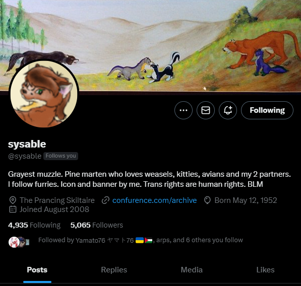 Squawq7500's tweet photo. the first and oldest furry sysable is dead :( https://t.co/N09T0dwF00