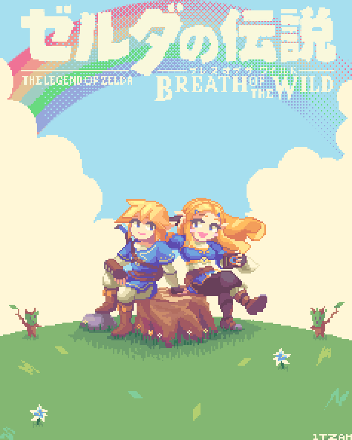 1TZAH's tweet photo. Zelda - Breath of the Wild #pixelart https://t.co/NP2cQVwF4g
