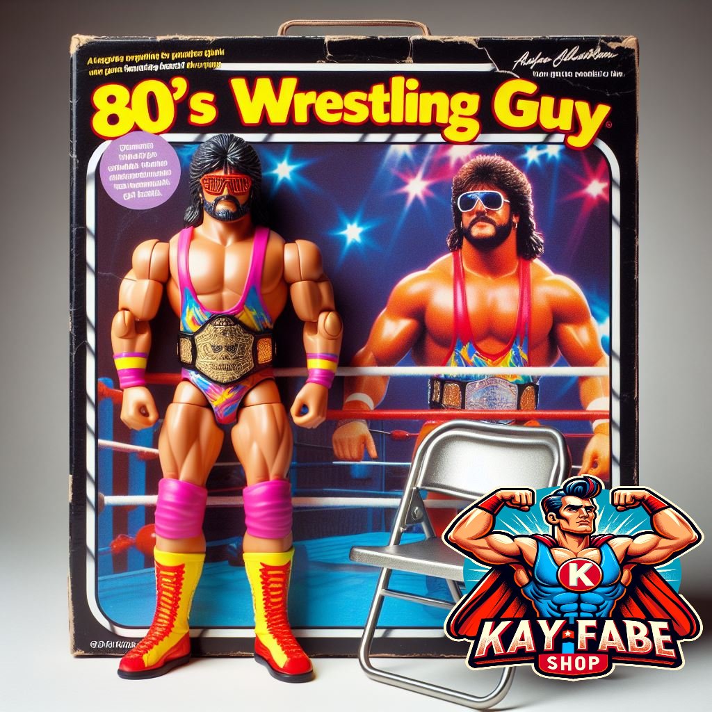 At Kayfabe Shop we're 80's wrestling kids and LOVE the era of Hulk-a-mania, The Four Horsemen and The Road Warriors... So, what do you think of this 'rough idea' of am 80's Wrestling Guy figure???  (This is 'technically' just for fun... but who knows??)  #oldschoolwrestling