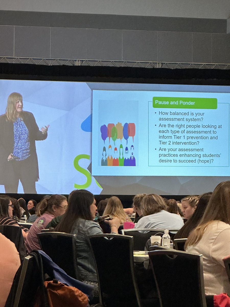 AnisaBusby's tweet photo. Day 2 of the RTI Summit in Austin, TX, is on 🔥! The fabulous @KatieWhite426 kicking it off with the hope of assessment. She is dropping nuggets! #atRTI @SolutionTree @SolutionTreeTX https://t.co/pfLFgQI2bm