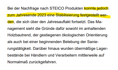 l_m_s15's tweet photo. #Steico schrieb gestern Abend in ihrer CN von einer Stabilisierung zum Jahresende. Beim Blick auf die Entwicklung in Q4 zeigt sich jedoch nach wie vor ein Umsatzrückgang von 13,9%. Für mich ist das noch keine Stabilisierung. https://t.co/nBvDHBxxGo