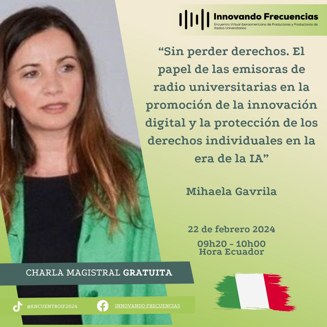 InnovandoF70397's tweet photo. 🌐 EMISORAS DE RADIO UNIVERSITARIAS: PROMOVIENDO INNOVACIÓN DIGITAL Y PROTEGIENDO DERECHOS EN LA ERA DE LA IA 🖱️
Descubre cómo emisoras universitarias innovan digitalmente y protegen derechos en la era de la IA.
🇦🇷🇨🇴🇪🇨🇺🇲🇲🇽🇮🇹🇵🇪🇺🇾
#riu2024 #latam #radiofrecuencia #world  #Italia https://t.co/phg9Vb781w