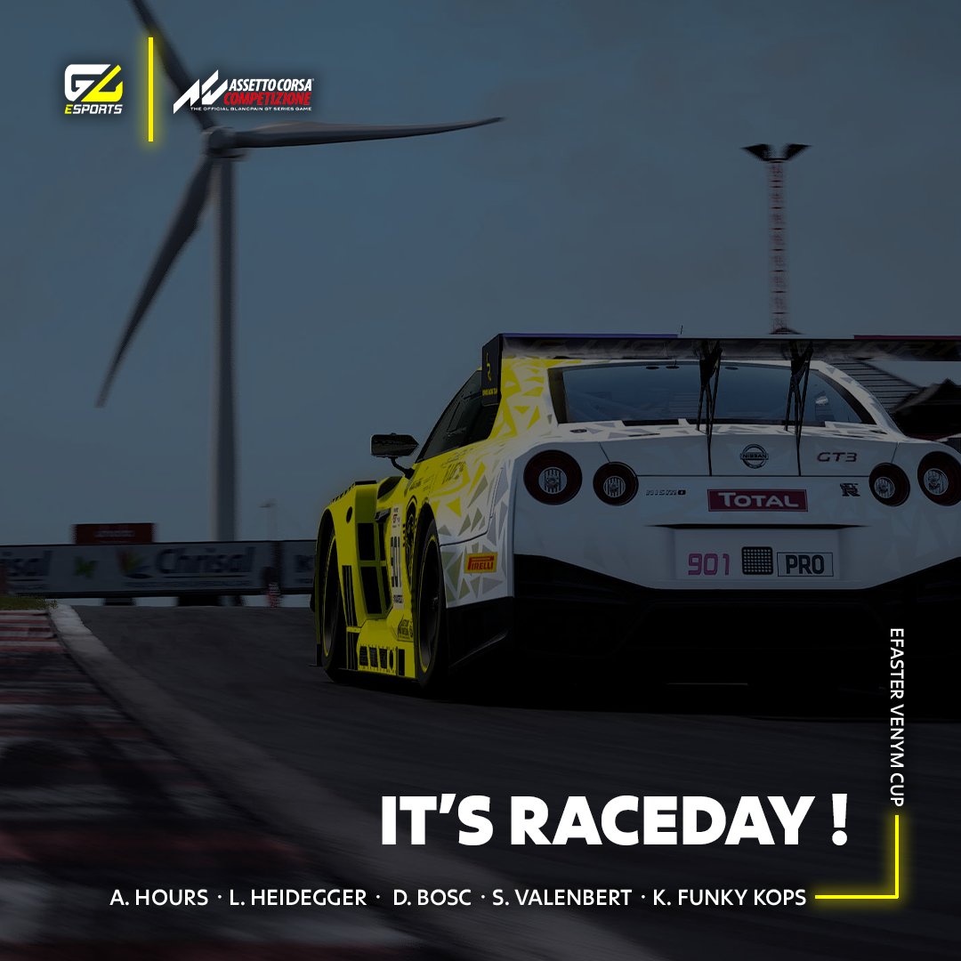 G Ligue (@g_ligue_esports) on Twitter photo 🟡⚪️ Raceday ACC PC ⚪️🟡
RDV ce soir à 20h20 pour le 2è round de la <a href="/efastercup/">eFaster VENYM Cup</a> pour nos pilotes inscrits !
Ca se passe à Zolder, attention aux contacts 🔥 🟡⚪️ Raceday ACC PC ⚪️🟡
RDV ce soir à 20h20 pour le 2è round de la <a href="/efastercup/">eFaster VENYM Cup</a> pour nos pilotes inscrits !
Ca se passe à Zolder, attention aux contacts 🔥