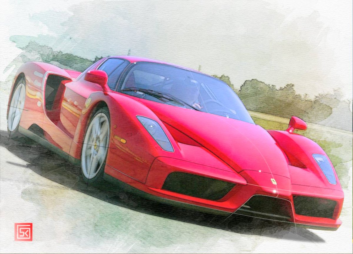 #Ferrari  #Enzo #イラスト #クルマイラスト #車好き #車好きな人と繋がりたい #イラスト好きな人と繋がりたい