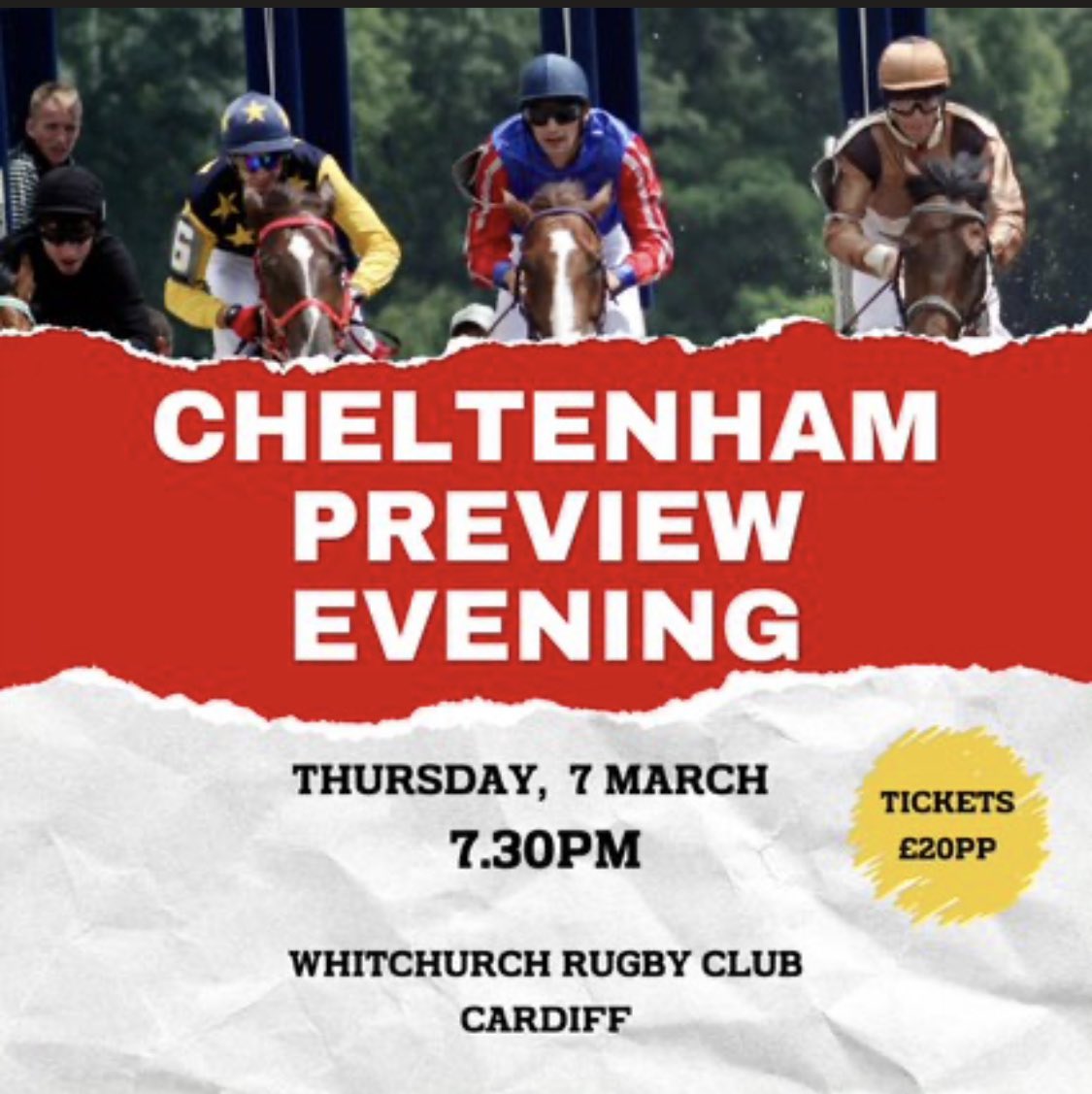 Cheltenham festival 2024 🏆🐎

Make sure you get all the top boosts, inside info and expert advice at our Cheltenham Preview Night at Whitchurch Rugby Club, Cardiff on 7th March 2024! 

To book tickets visit eventbrite.com/e/dragonbet-ch…