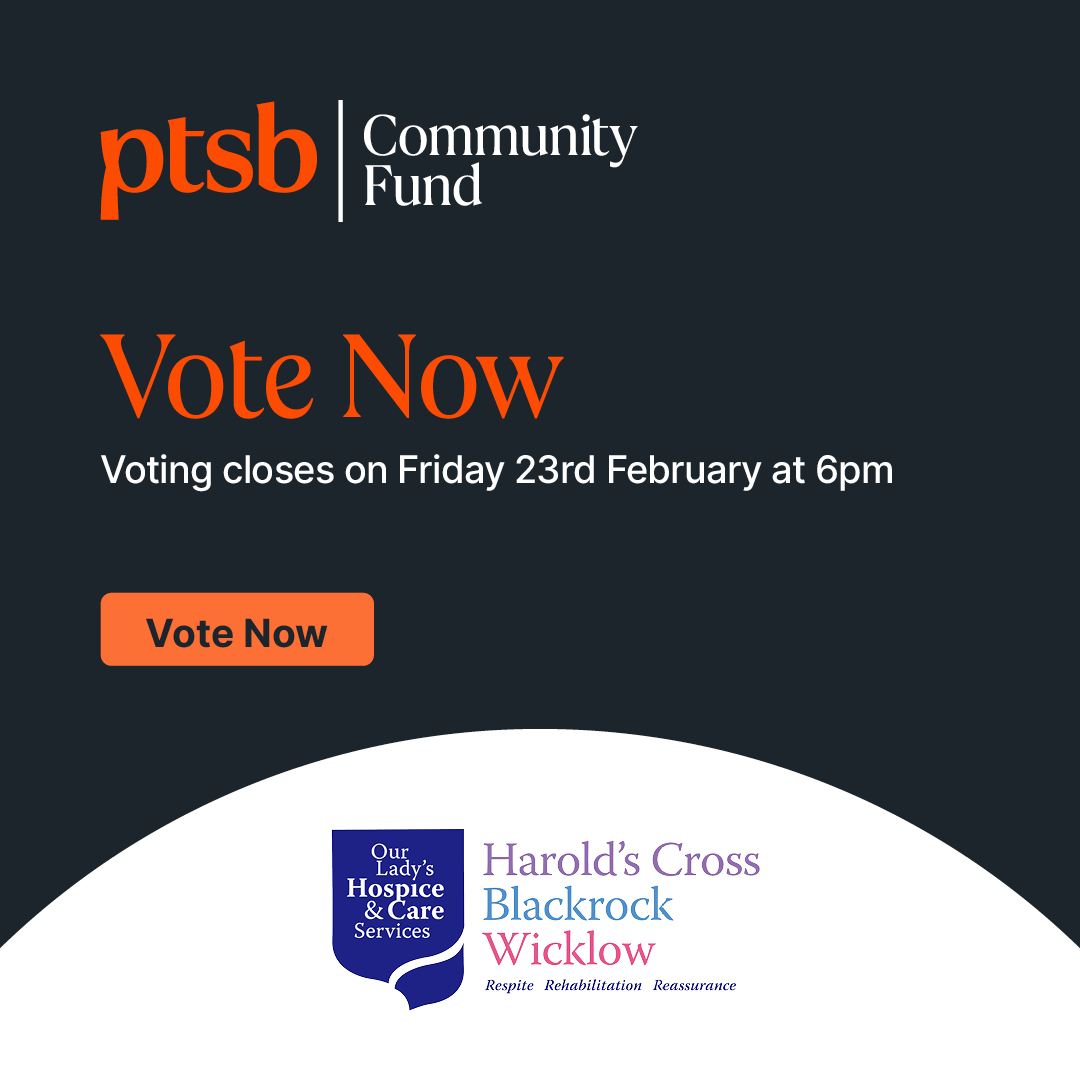 We have been shortlisted for the 2024 PTSB Community Fund. We’re so excited but we need your vote to be selected! If we get enough votes we are in with a chance of getting funding to support our work caring for patients & families. Thank you Click here: bit.ly/3uelxgN