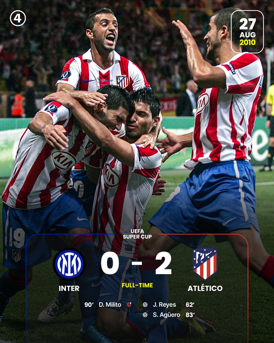 Throw🔙 to the 2010 UEFA Super Cup, the last time Inter and Atlético met in an official match 👀