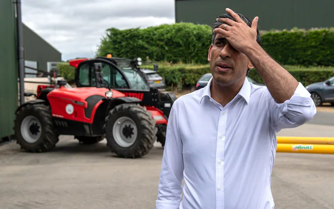 Rishi Sunak has approved legislation allowing farmers to open shops without planning permission as he's hoping one of them might be able to sell the pig's ear he's made of everything