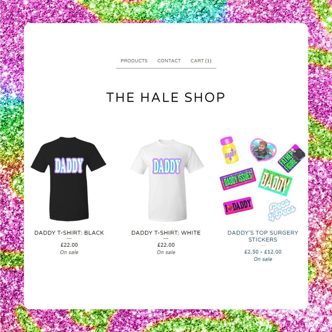 If you wanna support my gender affirming surgery we’ve put some of the merch we were selling at my fundraiser Friday on our shop - help us sell out!!! thehaleshop.bigcartel.com