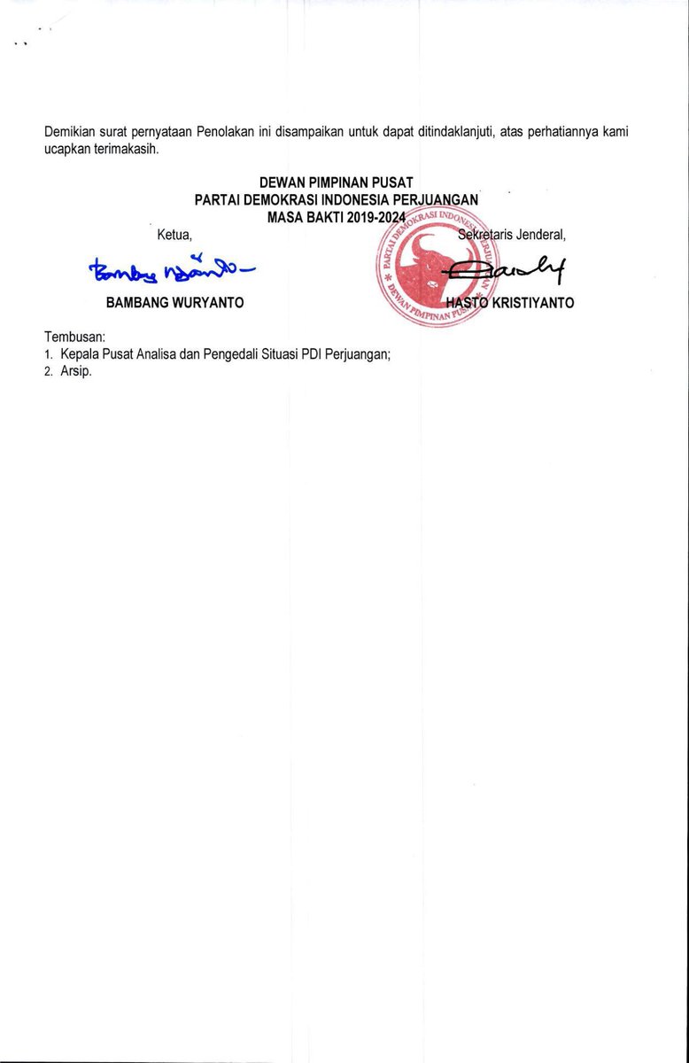 BREAKING NEWS!!!

PDIP Resmi Menolak Hasil Penghitungan Suara Pada Alat Bantu SIREKAP dan Menolak Penundaan Tahapan Rekapitulasi Hasil Penghitungan Suara di Tingkat Pleno PPK