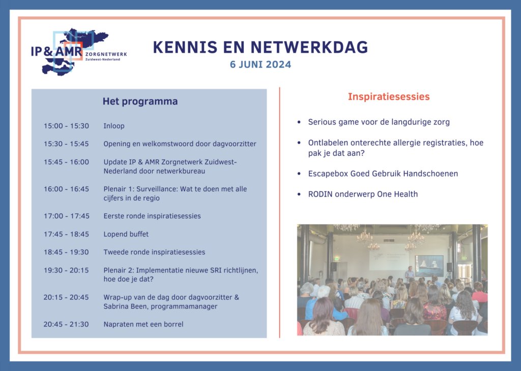 ipabrzwn's tweet photo. Op donderdag 6 juni 2024 organiseert het IP &amp; AMR Zorgnetwerk Zuidwest-Nederland een 5e kennis- en netwerkdag. De netwerkdag zal plaatsvinden in de Duurzaamheidsfabriek in Dordrecht. 

Voor meer informatie en  de aanmeldpagina: https://t.co/TjkULjbgnq https://t.co/2moV0HkOKH