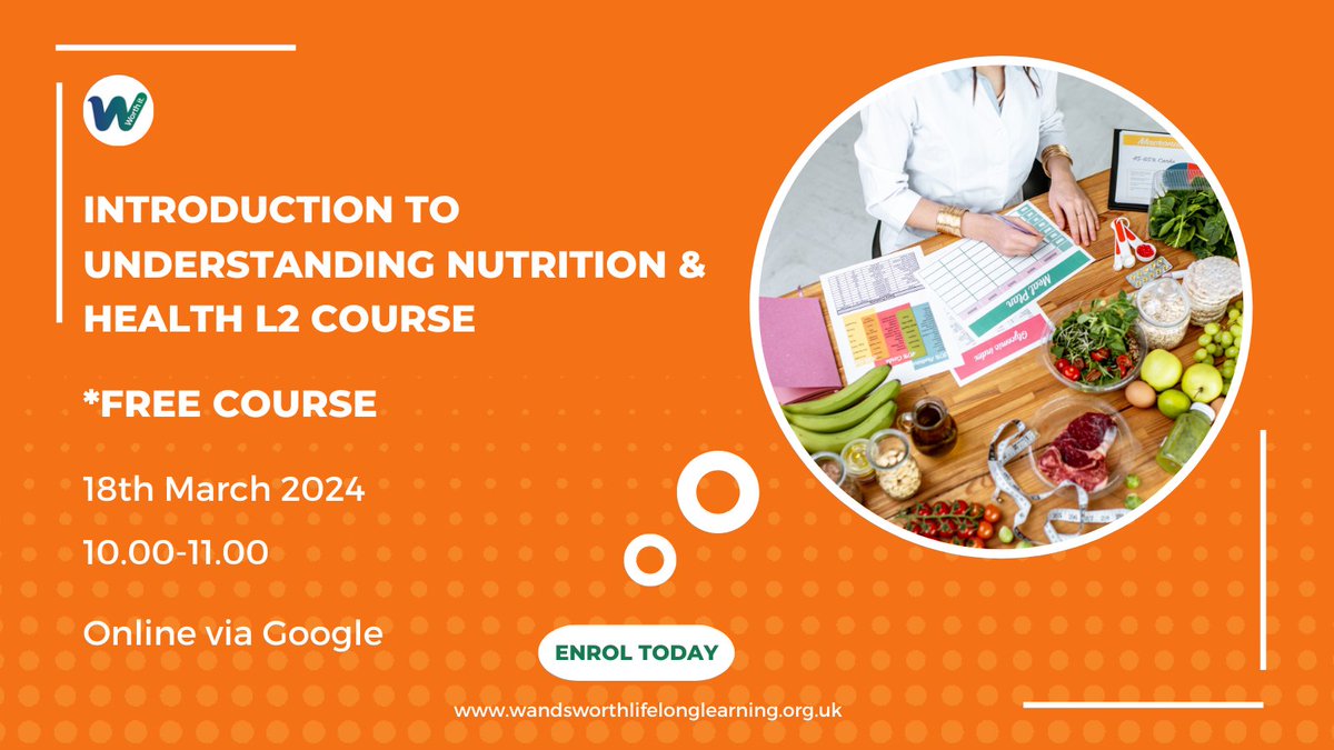 A long course is a big commitment and our “Introduction to Understanding #Nutrition and #Health L2” will help you decide if this is right for you. Get a taste of the content & the level of input required from learners. Register here: forms.office.com/e/FdZ6kfq51w