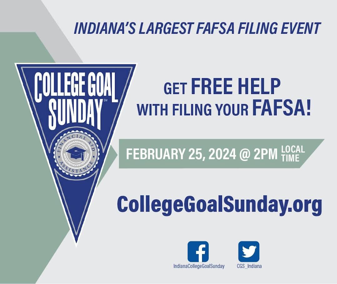 Attention Owen Valley SENIORS!!!!

It's College Goal Sunday!

Friday, February 25, 2024
2:00 PM

Get free help with filing your FAFSA at CollegeGoalSunday.org.

<a href="/ovhs_patriots/">Owen Valley HS</a> <a href="/CGS_Indiana/">College Goal Sunday</a>