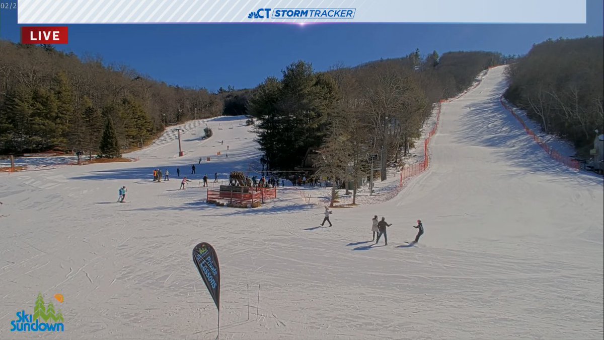 It's not a stretch to say that today is the best ski day of the year!! Light winds, warming sunshine, and excellent snow! Get out there and get some, if you can! @SkiSundown #NBCCT