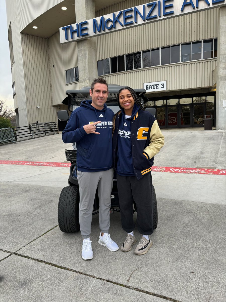 Coach Poppie and Jada Guinn took to the streets this morning to spread the word that we only have TWO MORE HOME GAMES this season this Thursday and Saturday, so we need all hands on deck!

Help us close out another historic season at McKenzie Arena this week!

#2GETHER x #GoMocs