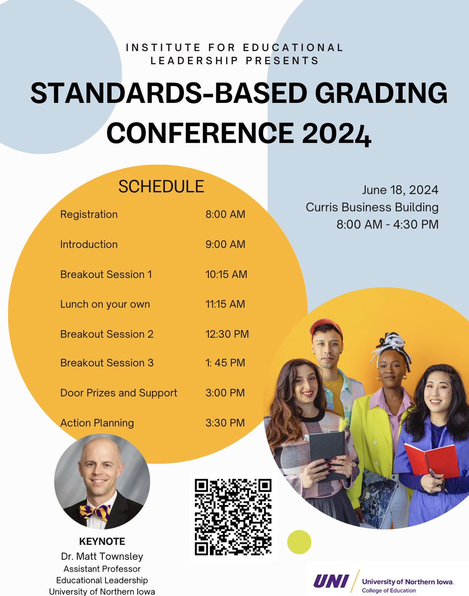 Attention, school leadership teams! Registration for the UNI Standards-Based Grading Conference (June 18, 2024) is now available!  Seating is limited and early bird registration runs until April 1st. #UNISBGconf24 #sblchat cc: <a href="/mhamre/">Mary Sult, PhD</a> 

➡️ coe.uni.edu/epfls/about-de…