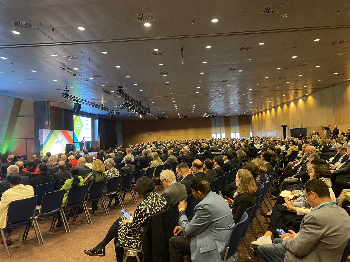 CathiaJ's tweet photo. Full room as @AACSB’s Lily Bi presents the new strategy which promises to be more Member focussed; and to be the voice for Business Education #AACSBdeans https://t.co/lex7FCakX7