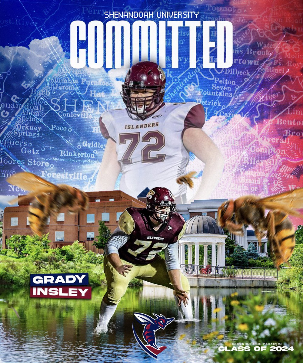 gradyinsley's tweet photo. I am honored and blessed to announce I am officially a Shenandoah Hornet! I will be playing football for Shenandoah University for my college career. I have my family, the coaches, and God to thank for this amazing opportunity! @yoder847 @HBBauserman @S_Hodgin
@SUhornetsFB #SUFB https://t.co/cqzypfLj9l