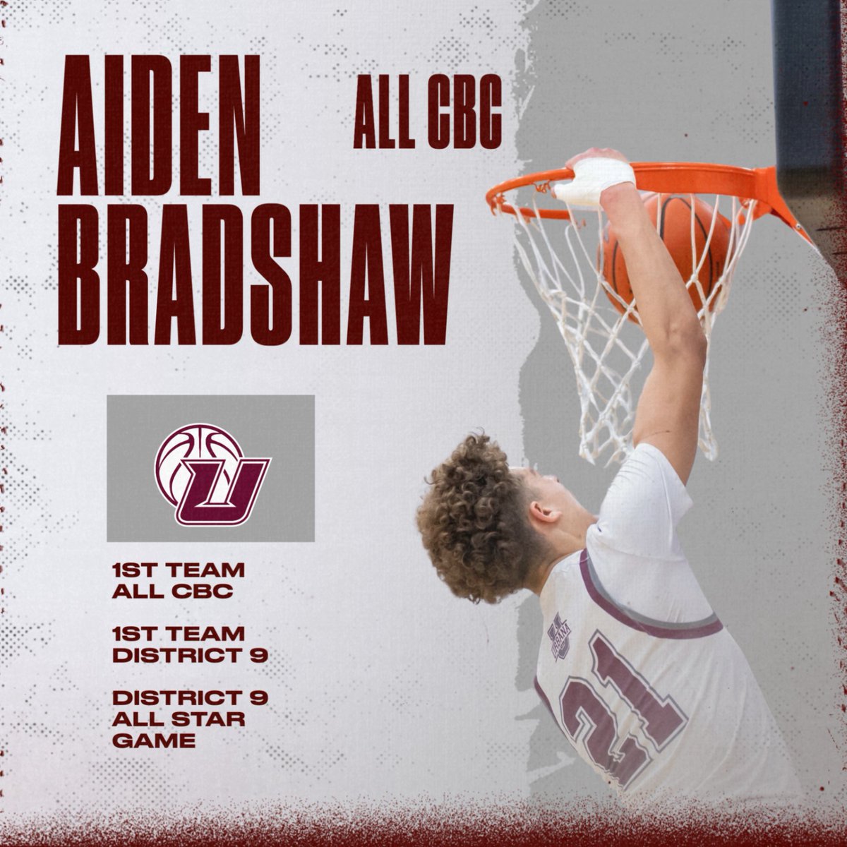 Congratulations to Aiden Bradshaw!!
1st Team All CBC
1st Team All District 9
District 9 All Star Game Selection
