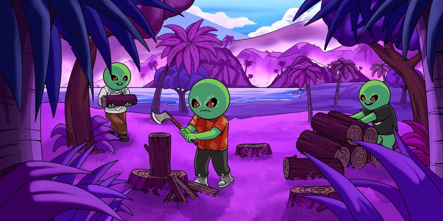 playgizmos's tweet photo. Not all Gizmos are the same 👾

Green Gizmos are heroes of timberland, armed with their axes. Each swing with dazzling precision, as they collect valuable wood from Gizmos Islands. Holders of Green Gizmos get more wood &amp; faster when gathering wood 🪵

Will you collect them all? https://t.co/JV3zYJr24P