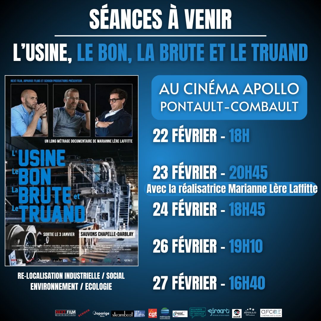 Rappels des séances à venir pour L’Usine, Le Bon, La Brute et Le Truand en cette fin de février🍿