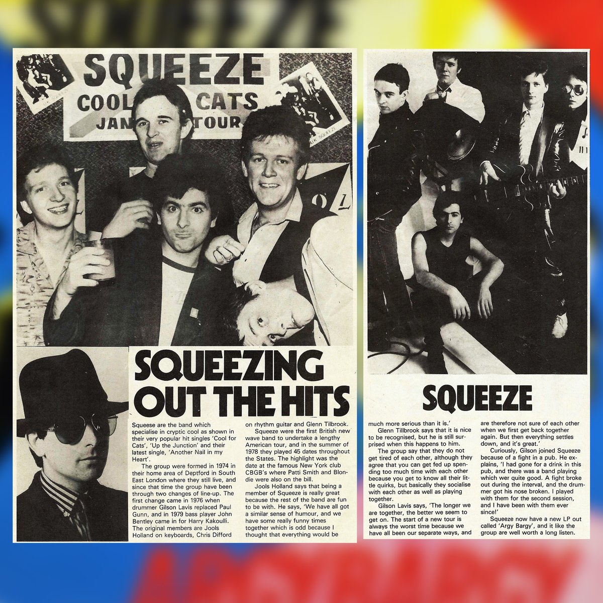 Chart Hits magazine from 1980 featured Squeeze on the release of their then-new third album 'Argybargy' ffm.to/sqzargybargy
