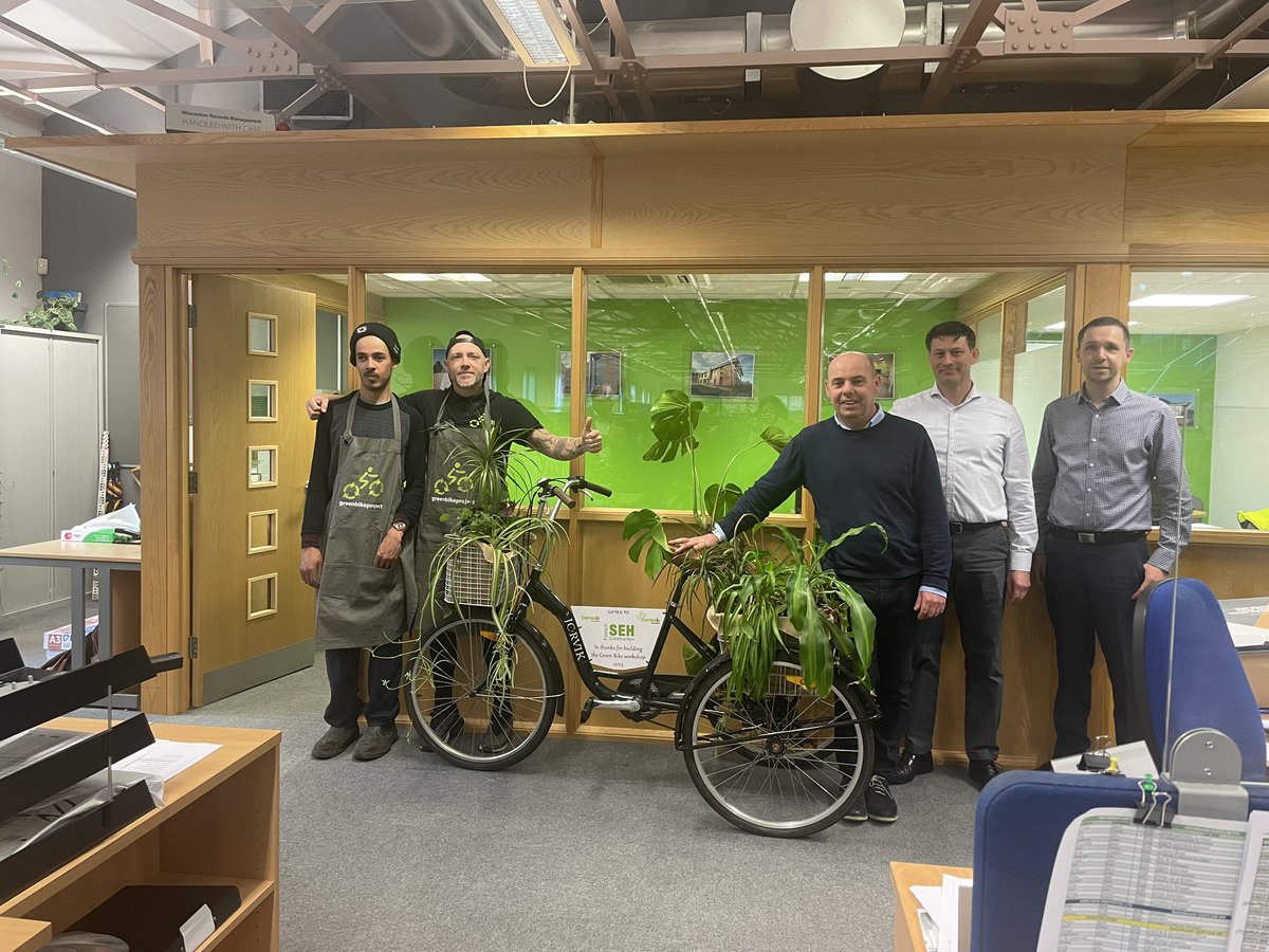 Today The Green Bike Project dropped off our gift to <a href="/SEHFrench/">SEHFrenchConstruct</a> for building our new workshop! 

The guys from The Green Bike Project refurbished the bike and our lovely garden club decorated it with plants. 
 
We are very grateful for all the help SEH has given our charity.
