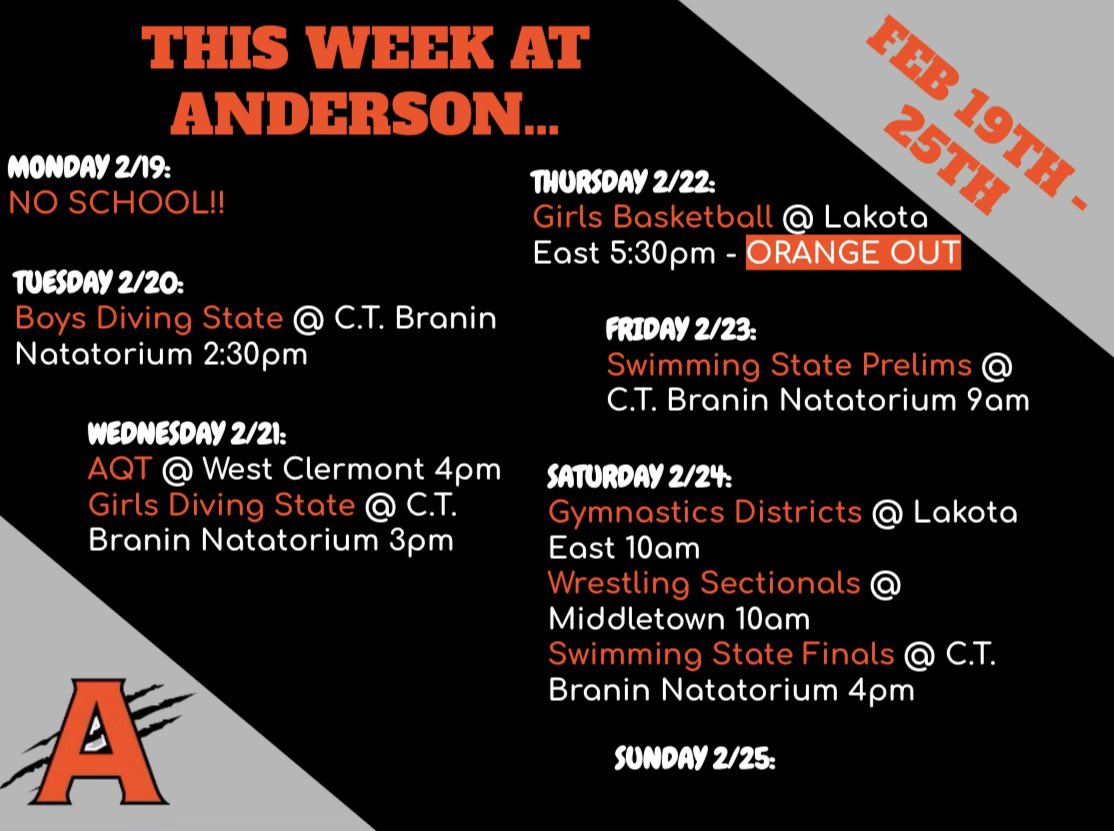 This Week At Anderson…