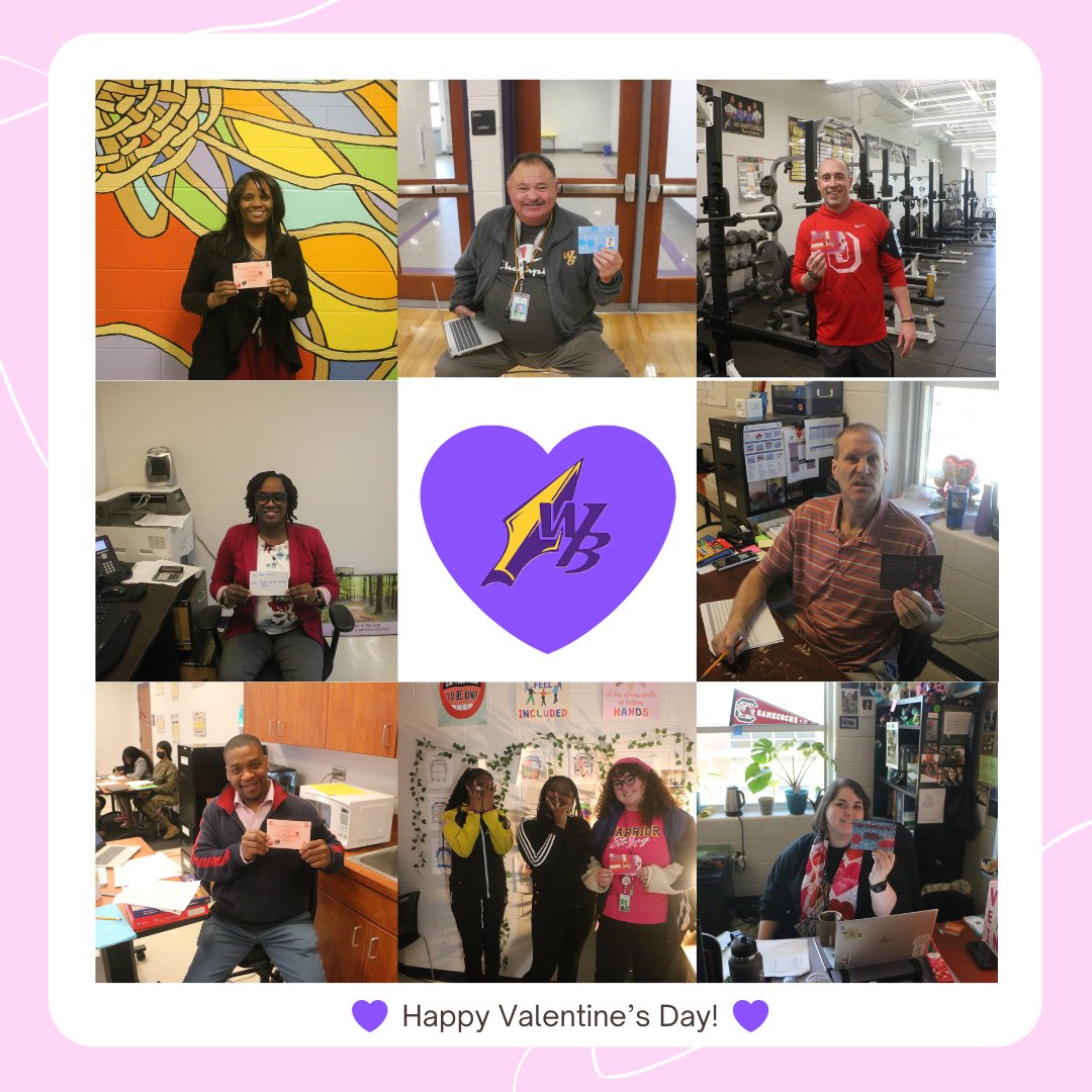 Thank you Ms. Young's Image Editing students for our Valentine's Cards!!! You brought sunshine to our day!!! 💜💛💜
#unitingthevillage #valentines2024 #WarriorPride