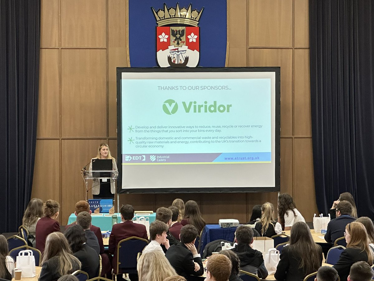 EDTScotland's tweet photo. Thank you to @ViridorUK for continuing to support another fantastic year with us and 13 schools in the #IndustrialCadet Bronze Project in South Lanarkshire! https://t.co/Pf1cpuOGTw