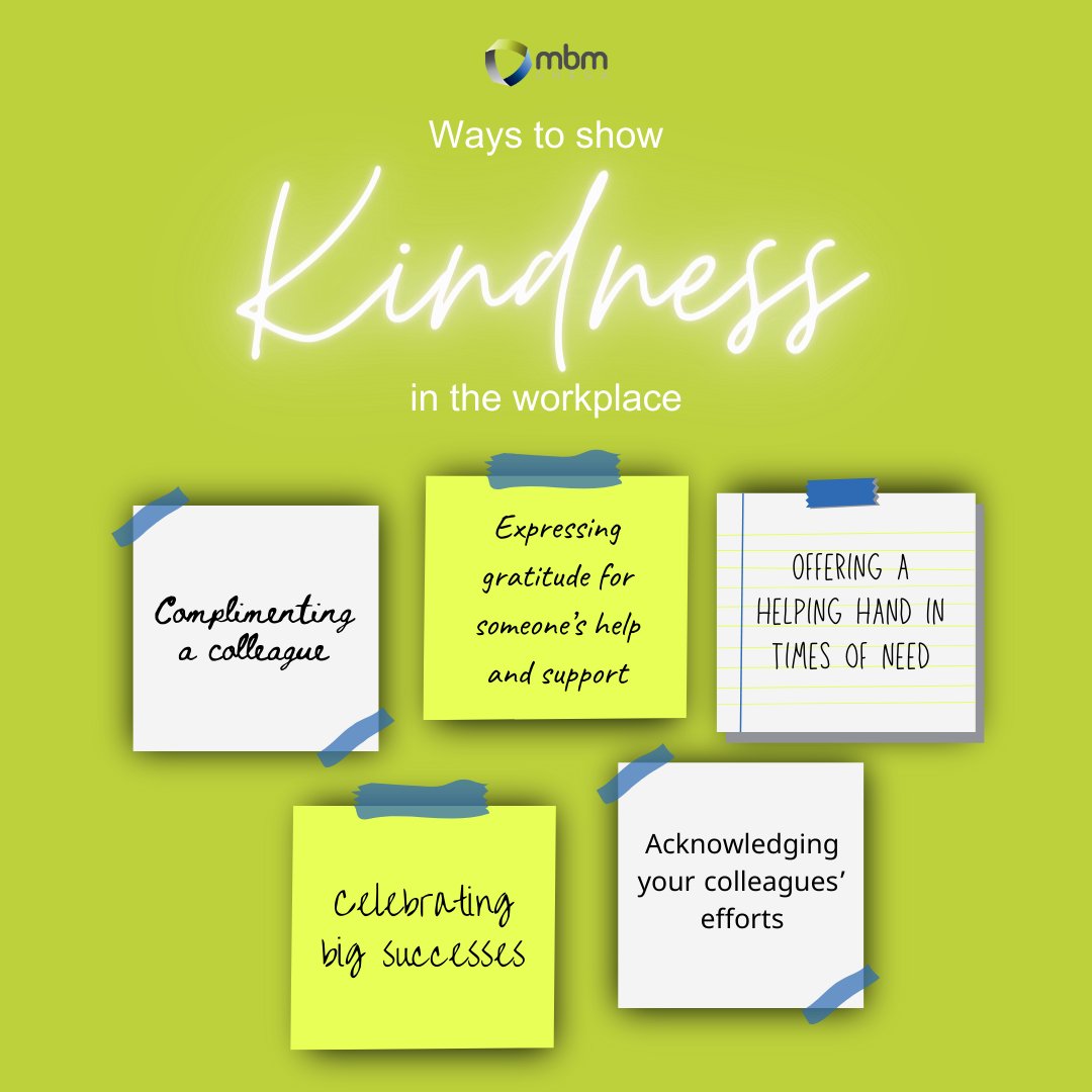 🫶Kindness in the Workplace🫶

Although Random Acts of Kindness Day has just passed this year, kindness is a practice that should be acknowledged all year round! ☺️

Find out more: mbm-omega.co.uk/random-acts-of…

#randomactsofkindness #kindness #support #positivity #workplacekindness