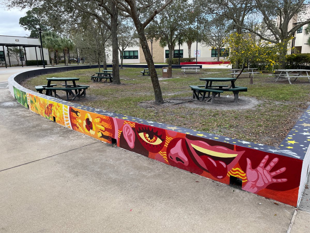 We’re loving the new mural being painted at @verobeachelem, a Moonshot School, by muralist Sarah Peck! Take a look at her progress! #moonshotmoment
