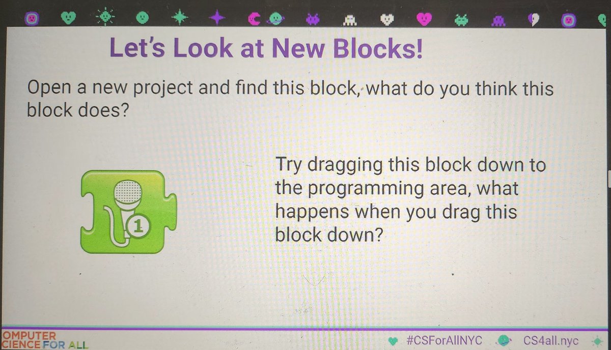 Charvey5H's tweet photo. It's time to add some sound. @Hannon131  shares a new block that will help teachers add some excitement for students to record their voices or sounds to their #ScratchJr projects. @techstrodinaire https://t.co/aiUXn9R9Zk