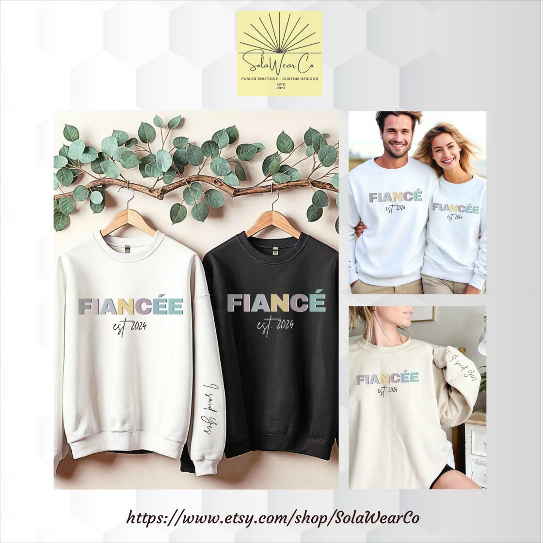 #CustomFianceeGifts #BridalPartyGifts Fiancee Engagement Sweatshirt/Personalized Couples Matching Sweatshirt/Custom Sweatshirt/I Said Yes Shirt Sleeve Print/Bridal Shower Gift
etsy.com/listing/166482…