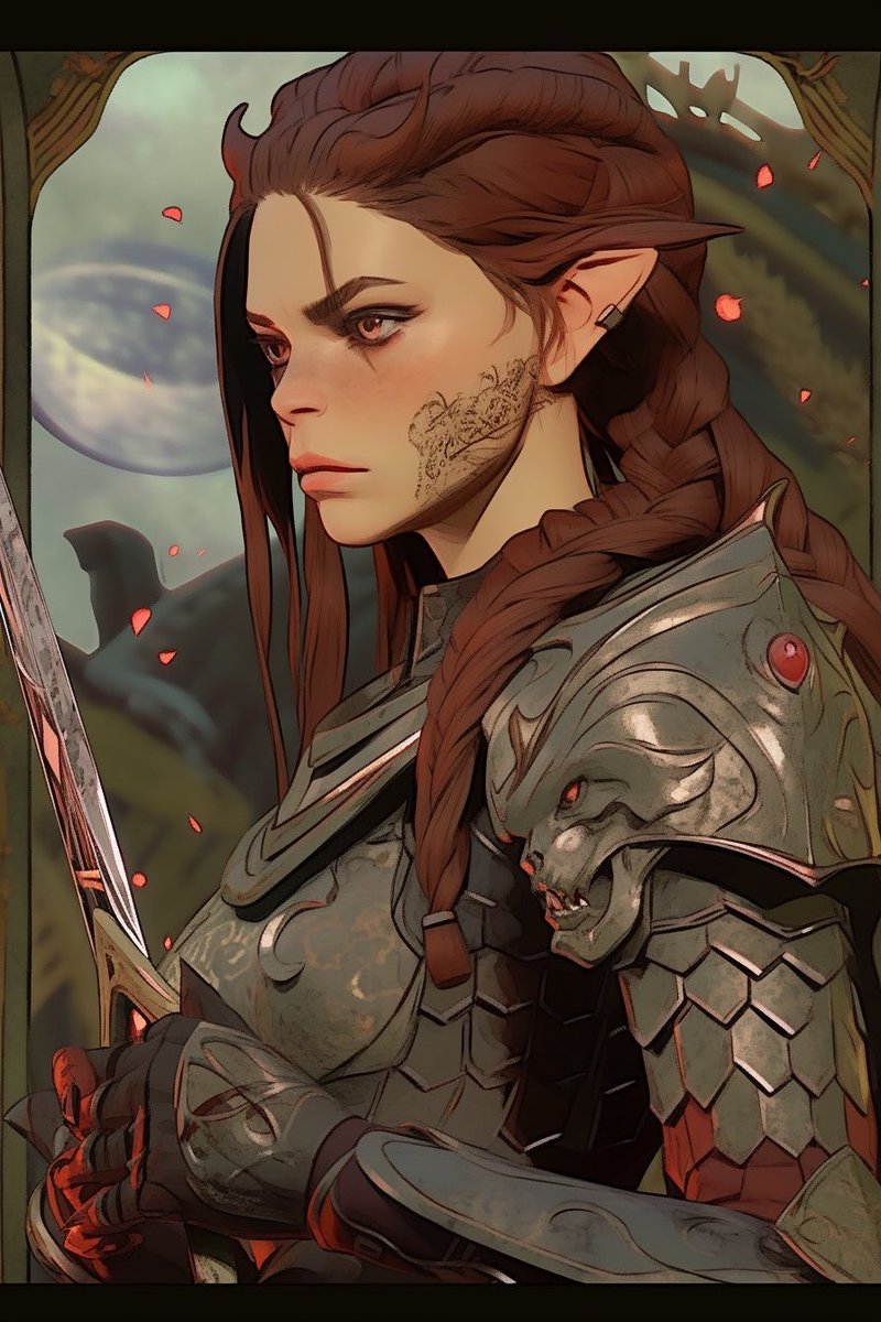 alabris_aur's tweet photo. I did my best to recreate Lae’Zel using AI, but the result only proves that her character and appearance are unique and can’t be build of mixed stereotypes (which are AI’s categories of thinking).

@Devora_Wilde @larianstudios 
#laezel #BaldursGate3 #BG3 https://t.co/7deGnscsyJ