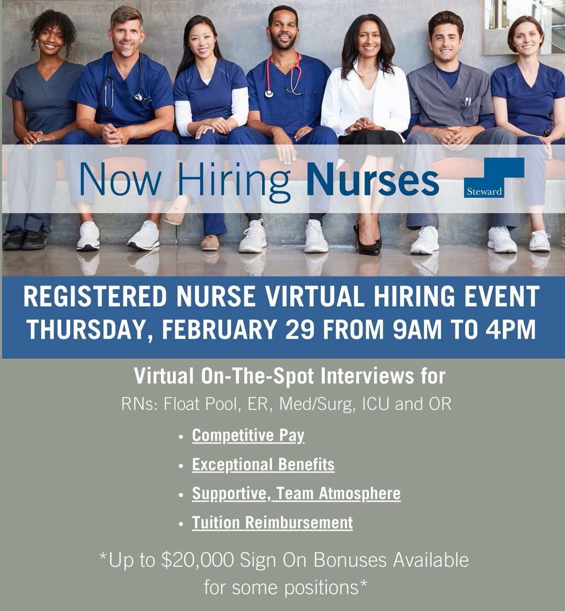 HolyFamilyHosp's tweet photo. Build your #career in healthcare with a great job and robust benefits while also caring for your community! Register Now for our Virtual Hiring Event on Thursday, February 29 from 9am to 4pm: https://t.co/WhGJCr2EZ7

#hiringevent #rnjobs #nursingcareers https://t.co/cIaFtq7mkX