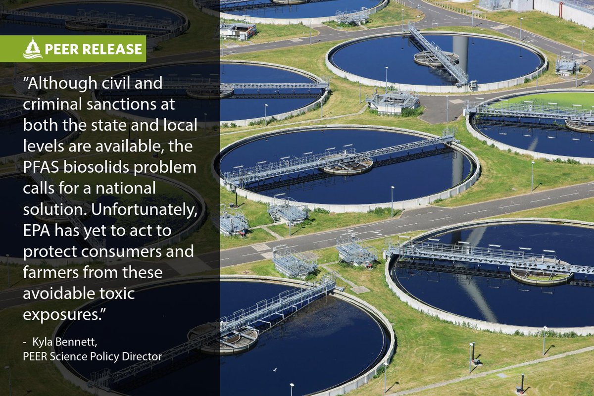 PEERorg's tweet image. The first in what may be a tidal wave of product liability lawsuits has been filed against a major manufacturer of biosolids-based fertilizer for damages caused by toxic chemicals they contain.

Read the release: ow.ly/gSQS50QFCRM

#agriculture #pfas #PublicHealth
