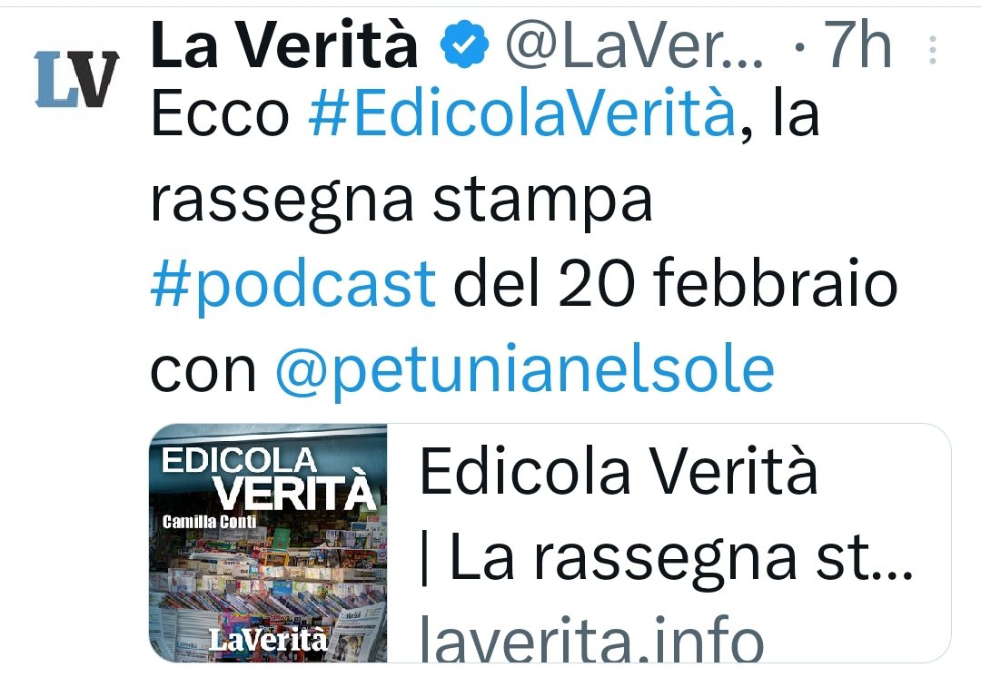 @Sylva95083323 @LaVeritaWeb Buongiorno.Gentile Signora, con tanto rispetto ... perchè non ascolta la versione podcast dell'EdicolaVerità? Così non vede alcun movimento, neanche quello delle labbra, non crede?