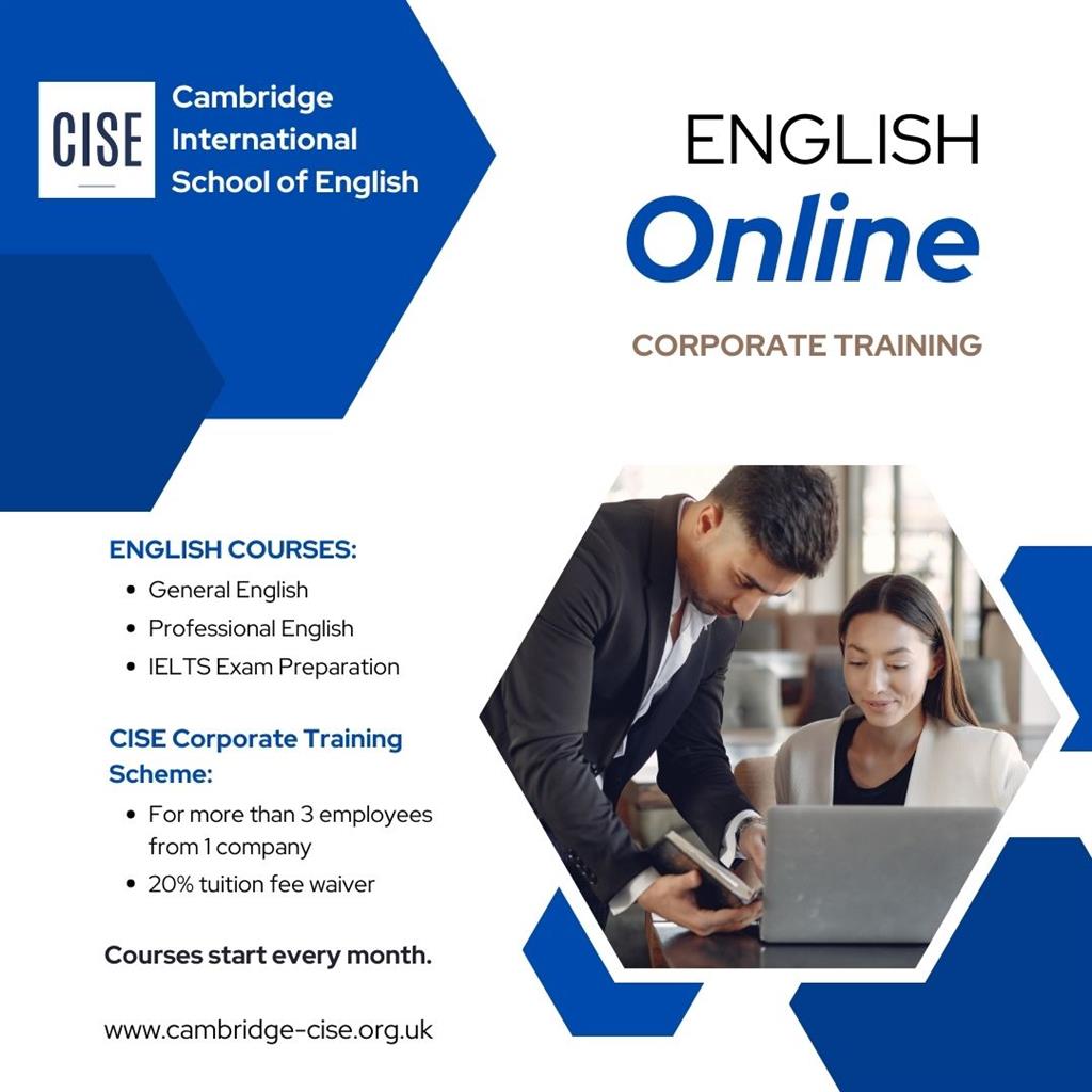 CORPORATE TRAINING Upskill your employees. Grow your business. Our School offers General English and Professional English courses that can be sponsored by employers. Learn more about the CISE Corporate Training Scheme: cambridge-cise.org.uk/corporate-trai… #English #EFL #ESL #ELL #ESP