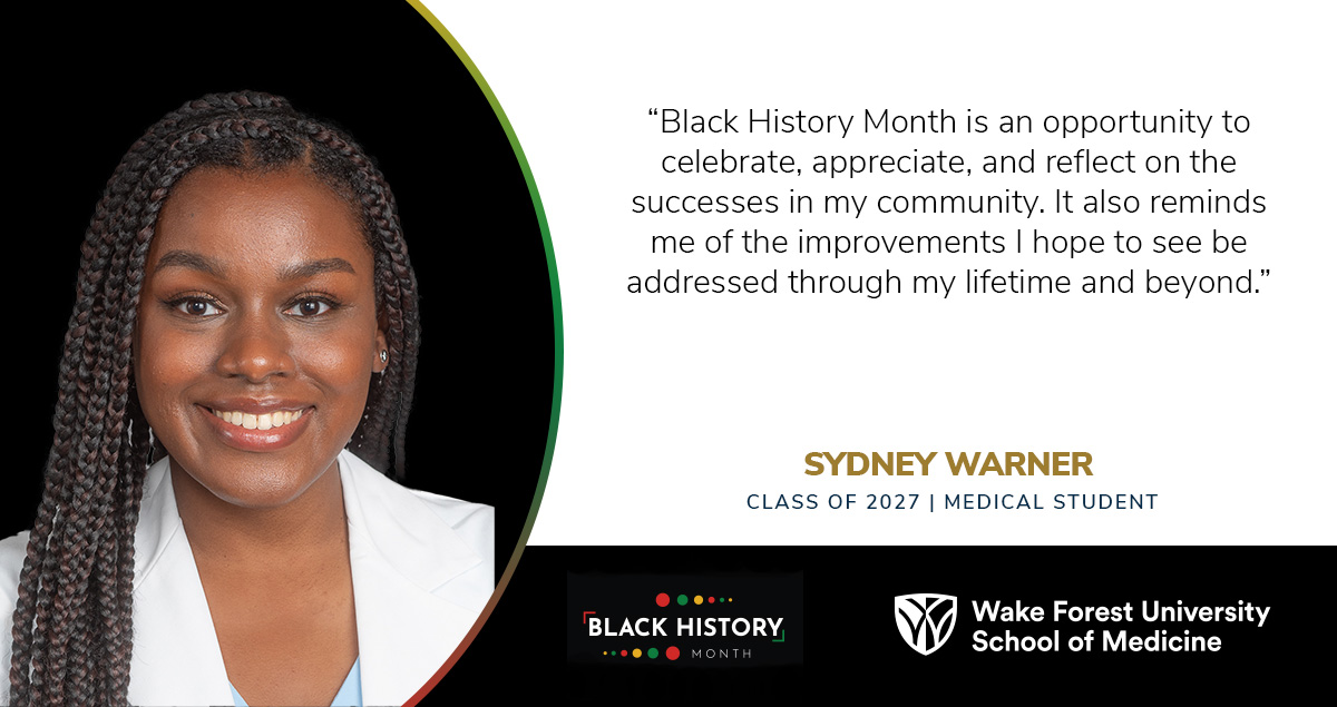 Meet Sydney Warner, Class of 2027 from Atlanta, GA: “#BlackHistoryMonth is an opportunity to celebrate, appreciate, and reflect on the successes in my community. It also reminds me of the improvements I hope to see be addressed through my lifetime and beyond.”