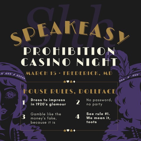 Get ready to step back into the Roaring Twenties at our PROHIBITION CASINO NIGHT in FREDERICK, MARYLAND on FRIDAY, MARCH 15. Secure your sponsorship and tickets now for this unforgettable SPEAKEASY experience. my.onecause.com/event/organiza…