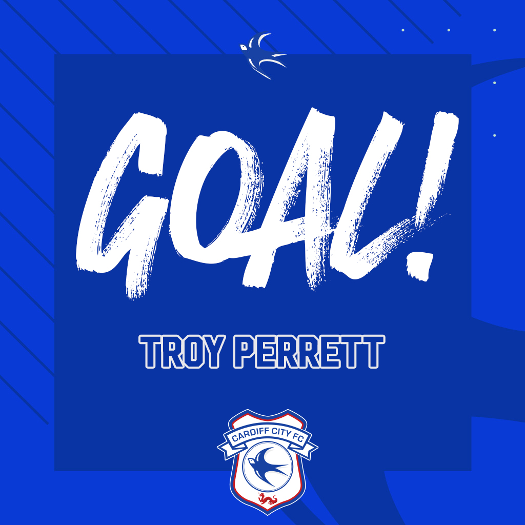 74 - Perrett doubles the lead!!! It's a great strike from Troy, who picks out his spot at the far post perfectly! (2-0) 📺 Watch live with @CardiffCityTV ➡️ bit.ly/42SUMv1 #CityAsOne