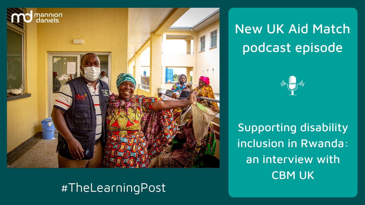 Recently our #UKAidMatch team spoke to grant holder @CBMuk about their eye health project in Rwanda. 

Listen in to learn how they approached disability data collection + tips for other orgs to improve + support #disabilityinclusion.

🎙️the-learning-post.simplecast.com/episodes/impro… 

#TheLearningPost
