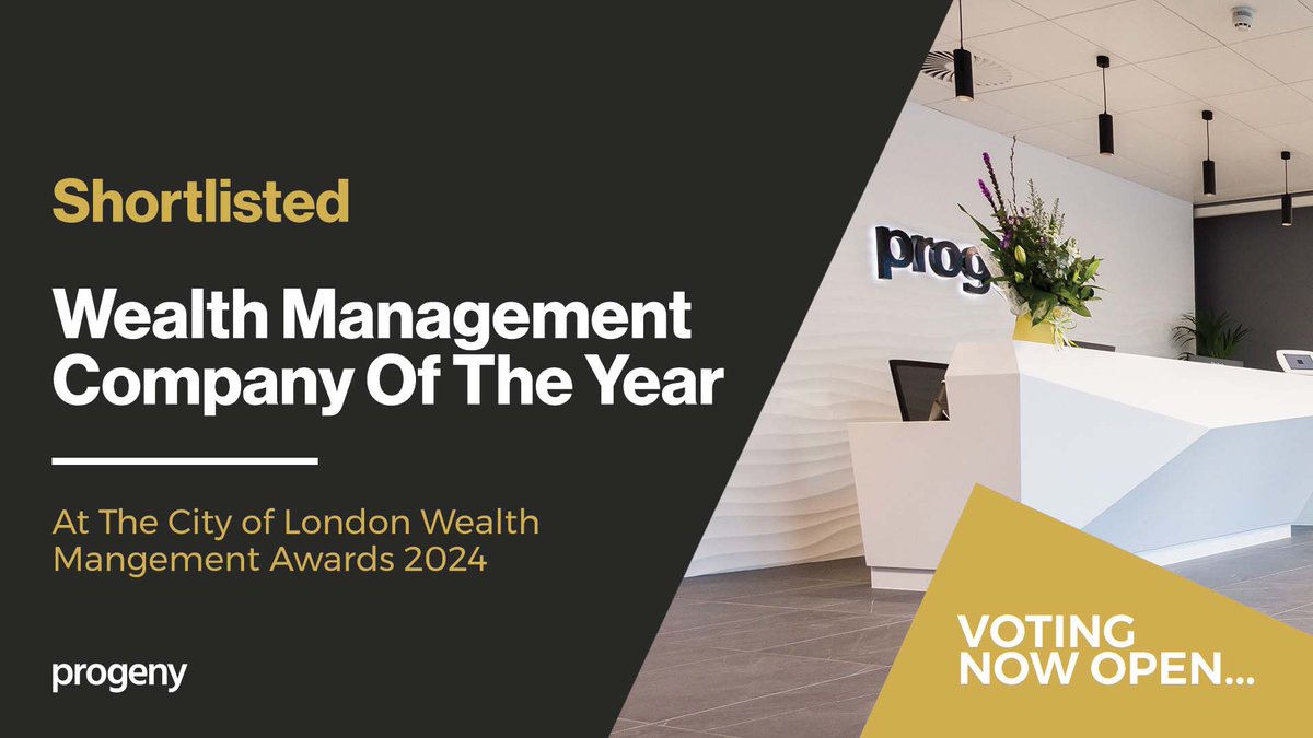 We are delighted to announce that Progeny is shortlisted for #WealthManagement Company Of The Year at The City of London Wealth Management Awards 2024 (COLWMA). These national awards are based on a public vote which is now open - colwma.com/index.php/vote Voting closes 15th March.