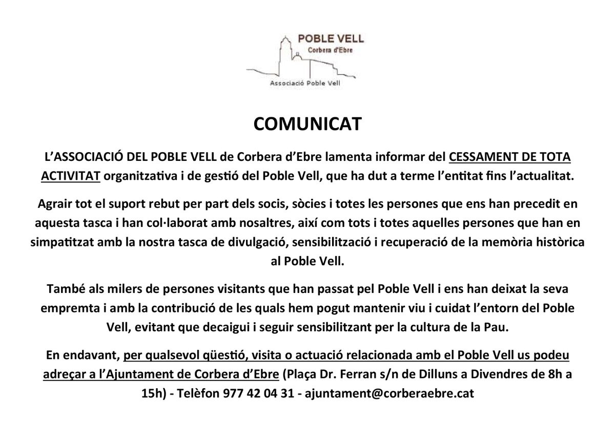 Poble Vell Corbera tweet media
