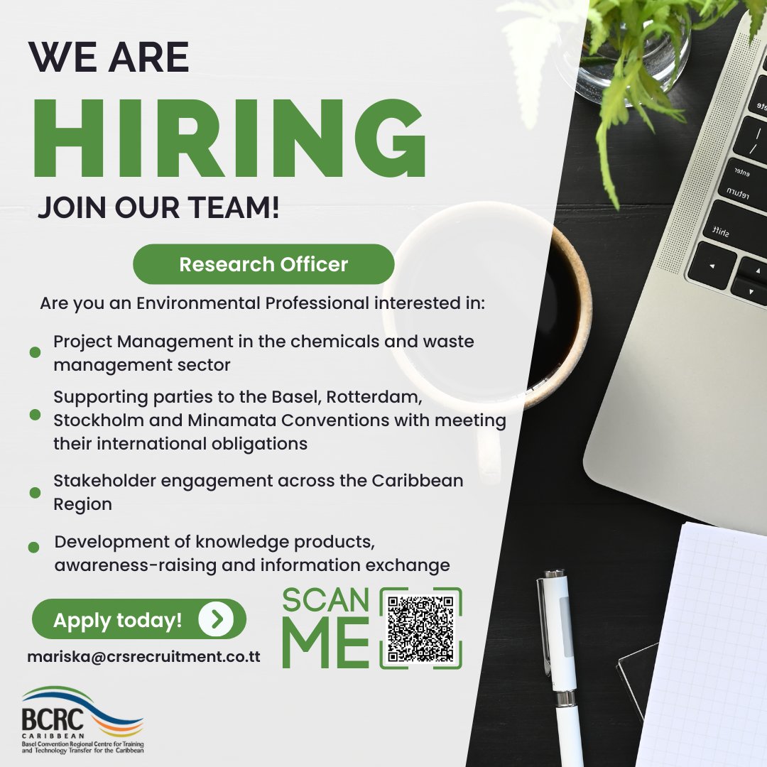 Job Vacancy! We are seeking a suitably qualified and experienced individual for the post of Research Officer. Deadline for applications: March 03, 2024 Click here for more information: Job Vacancy – bcrc-caribbean.org/opportunities/…