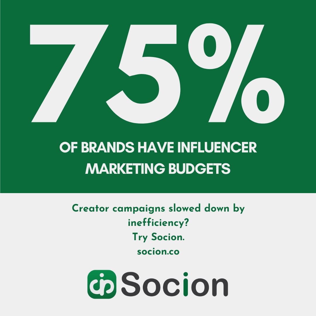 Brand after brand knows that power of influencer marketing. Make the most of your influencer marketing budget with Socion’s easy and efficient management platform.
socion.co

#influencer #boston #creator #networking #marketing #influencermarketing #creatormarketing