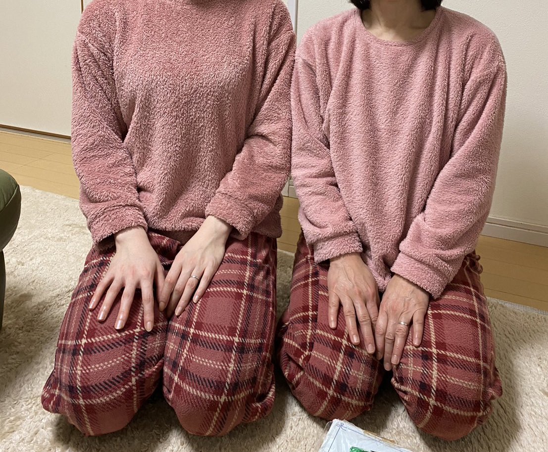 dadada_chang's tweet photo. 義母とおそろいになってしまっているパジャマ https://t.co/q015S960uK
