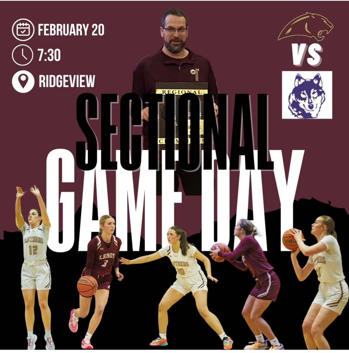 LadyPantherBas4's tweet photo. 🏀Sectional Semifinal
📅Tuesday, February 20
🐾Le Roy Panthers vs Cissna Park Timberwolves
📍Ridgeview High School
⏰7:30 pm

Vote Molly Buckles for News-Gazette Athlete of the week!
https://t.co/VrejQKxcRq https://t.co/mtkP9rUfU4