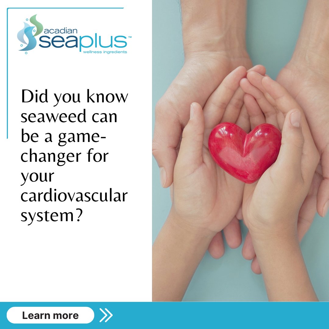 Seaweed isn't just a coastal delight – it's a heart hero! Clear out triglycerides, bid farewell to bad cholesterol, and let seaweed be your heart's ally. Learn more: acadianseaplus.com/foods-to-eat-f… #AcadianSeaPlus #HeartHealth #HeartMonth